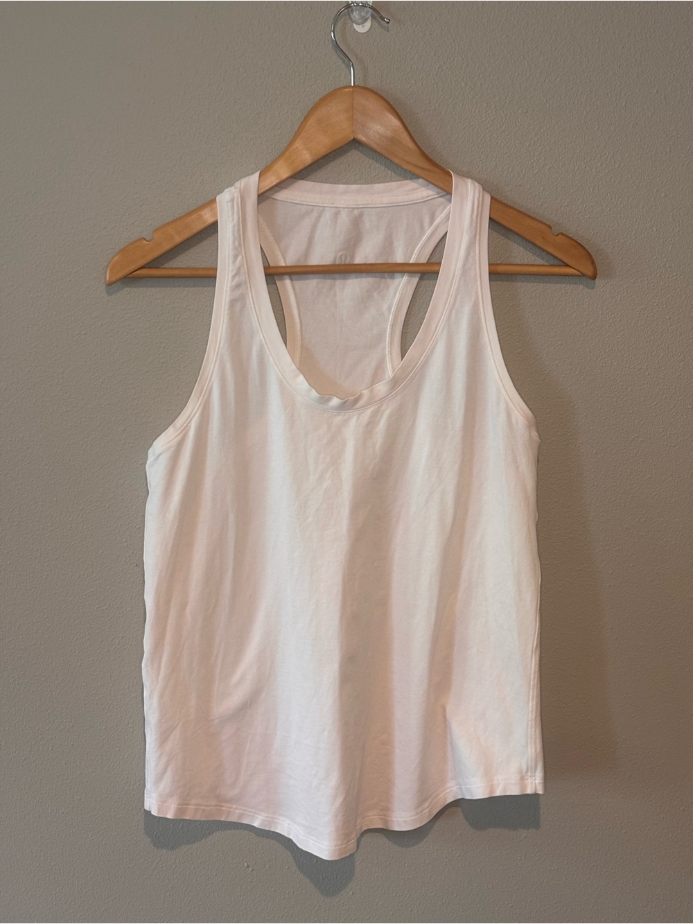 lululemon athletica White Scoop Neck Racerback Tank